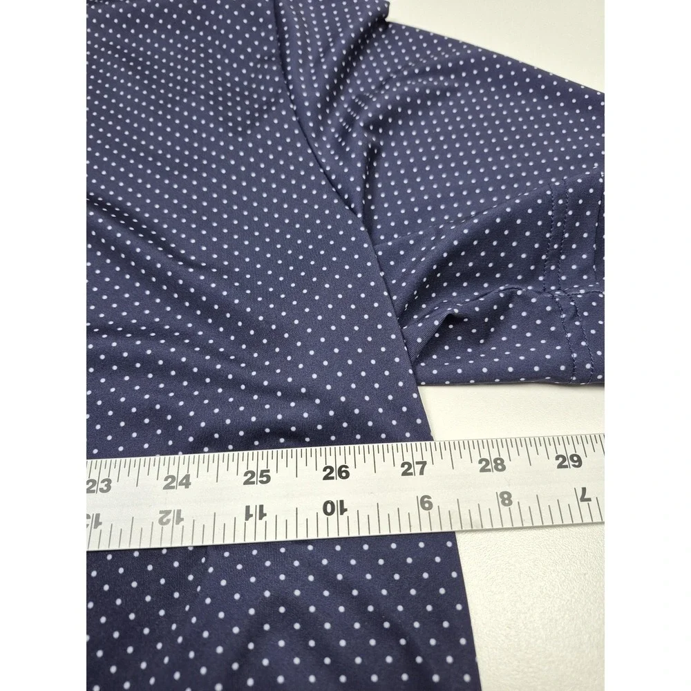 Polo Ralph Lauren Polo Shirt Mens 2XB Big Blue Polka Dot Golf Performance